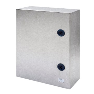 Quadros estanques em aço inoxidável AISI satinado com porta cega dotada de fechadura
