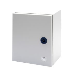 quadro metallo porta cieca munita di serratura 250x300x160 - ip55 - grigio ral 7035