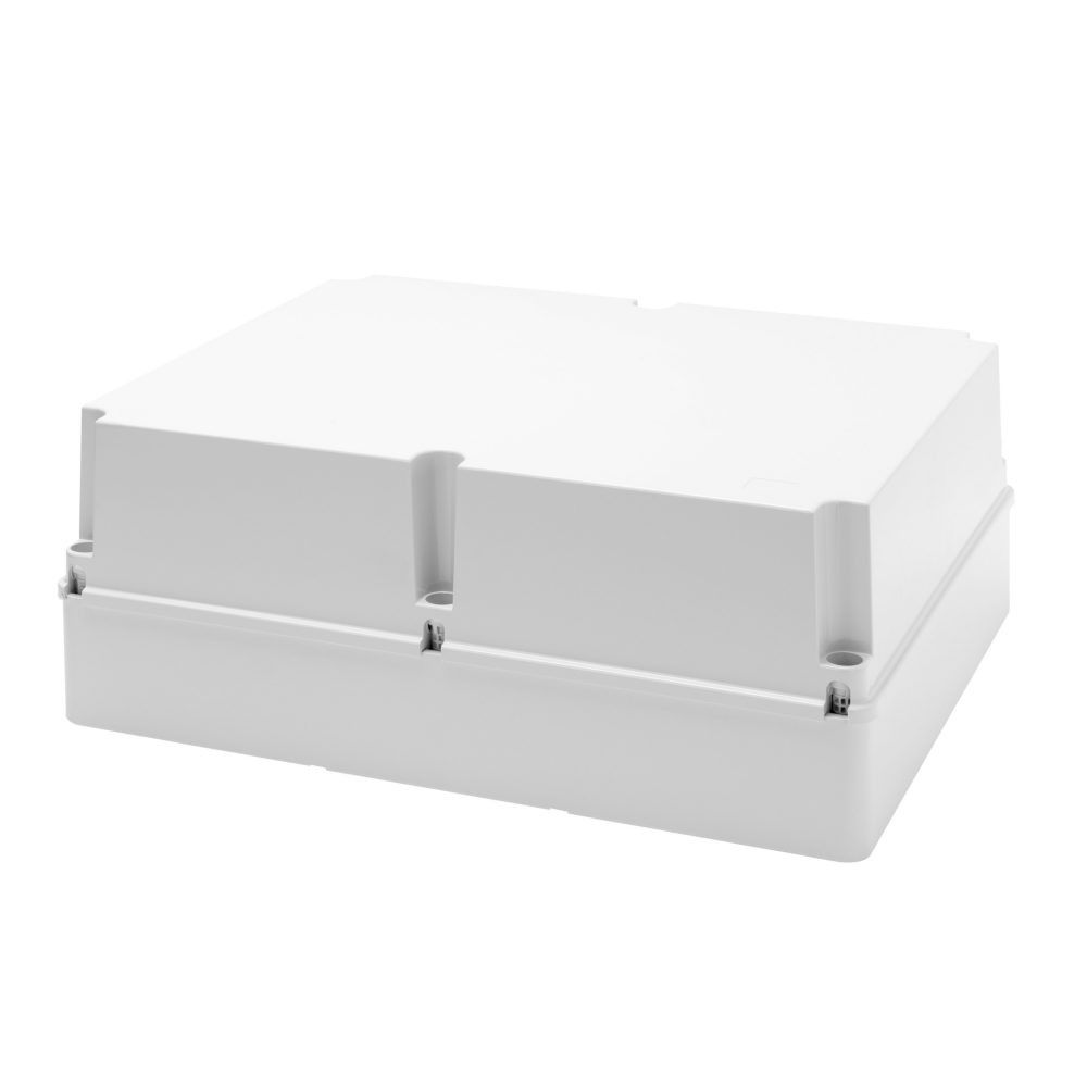  junction box with deep screwed lid - ip56 - internal dimensions 460x380x180 - smooth walls - grey ral 7035