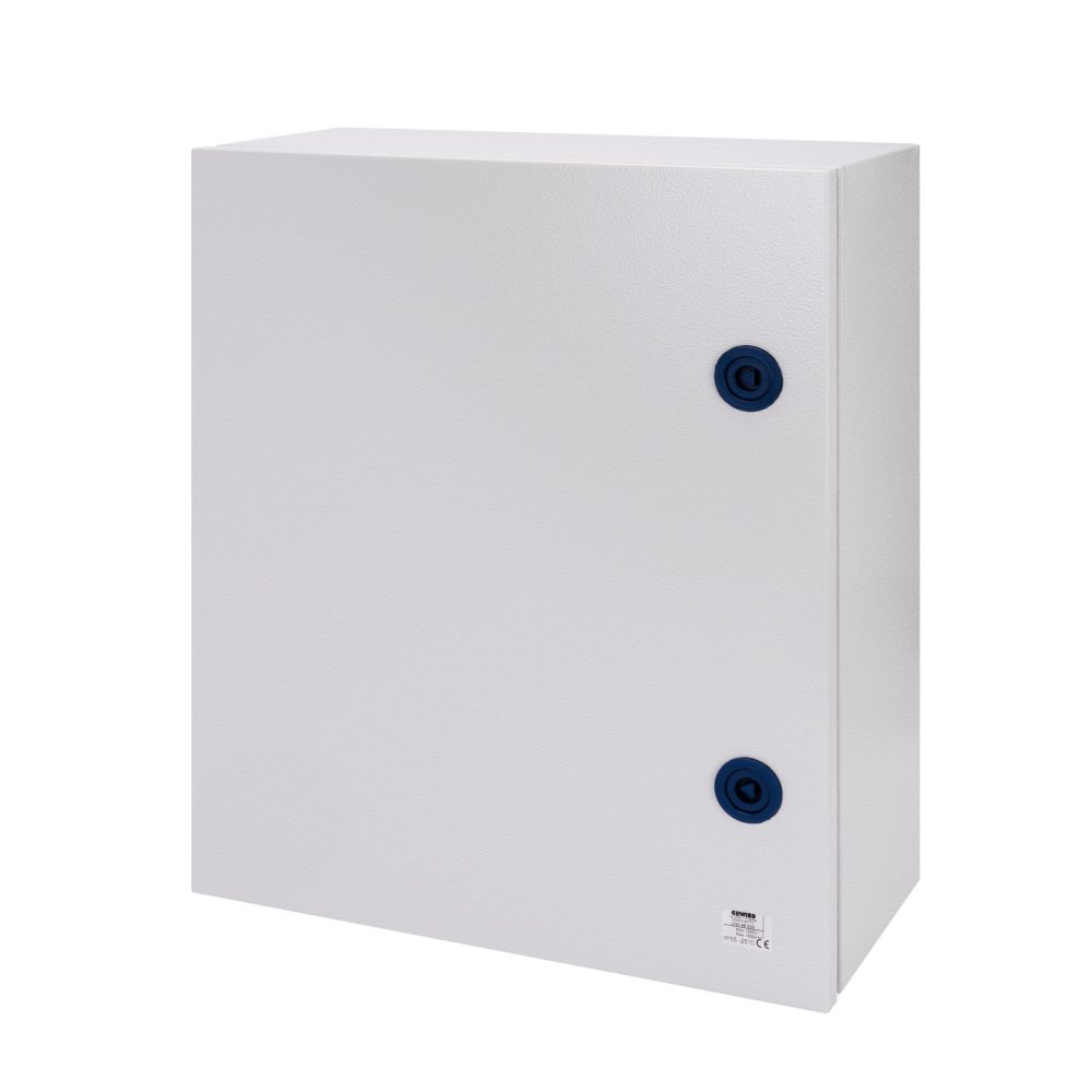  quadro metallo porta cieca munita di serratura 405x500x200 - ip55 - grigio ral 7035
