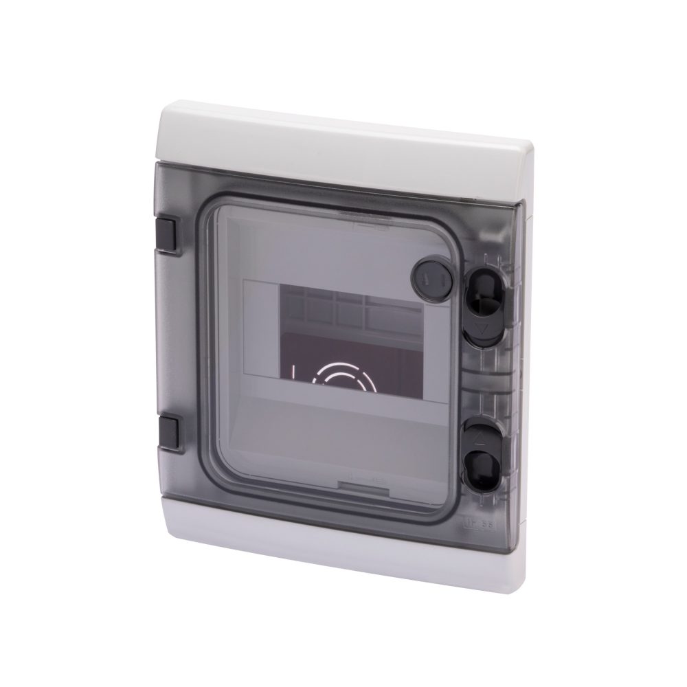  centralino componibile da incasso - stagno - 6 moduli - ip55 grigio ral 7035