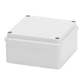 CAJA DE DERIVACIÓN CON TAPA BAJA ATORNILLADA - IP56 - DIMENSIONES INTERNAS 100X100X50 - SUPERFICIES LISAS - GRIS RAL 7035