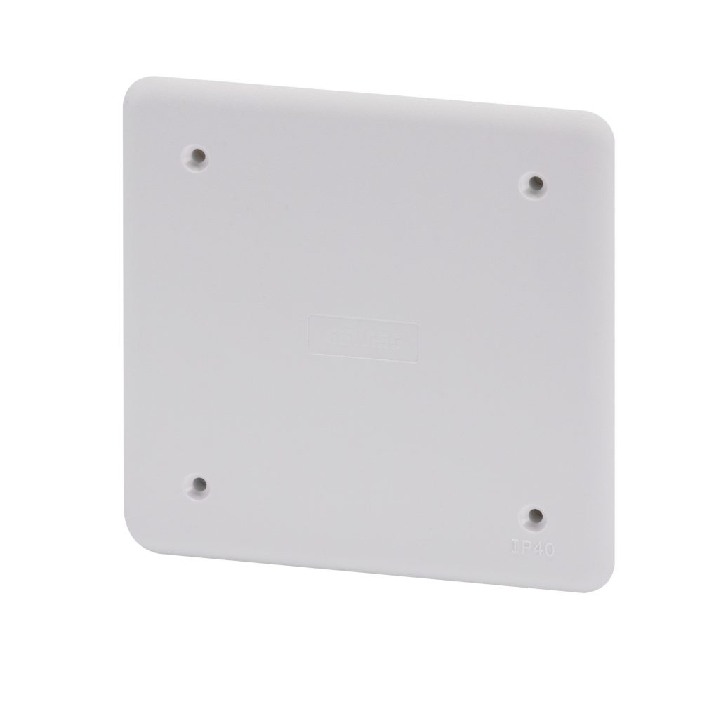  vysoce odolné protinárazové plné víko – pro krabice pt/pt din a pt din green wall – 92x92 – ip40 – bílá ral9016