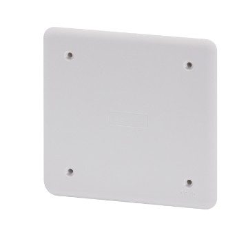 COPERCHIO BASSO ANTIURTO AD ALTA RESISTENZA - PER CASSETTE PT/PT DIN E PT  DIN GREEN WALL - 92X92 - IP40 - BIANCO RAL9016