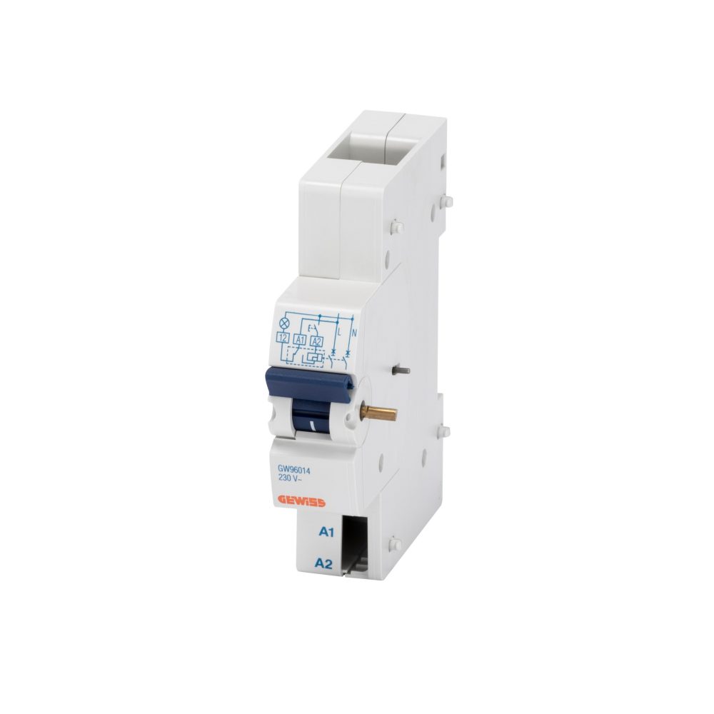  déclencheur à émission de courant à réarmement simultané - pour restart rm top/restart cm - 230 v ac - 1 module en 50022