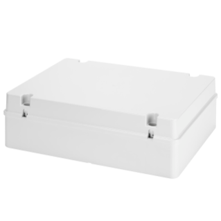 JUNCTION BOX WITH PLAIN SCREWED LID - IP56 - INTERNAL DIMENSIONS 380X300X120 - SMOOTH WALLS - GREY RAL 7035