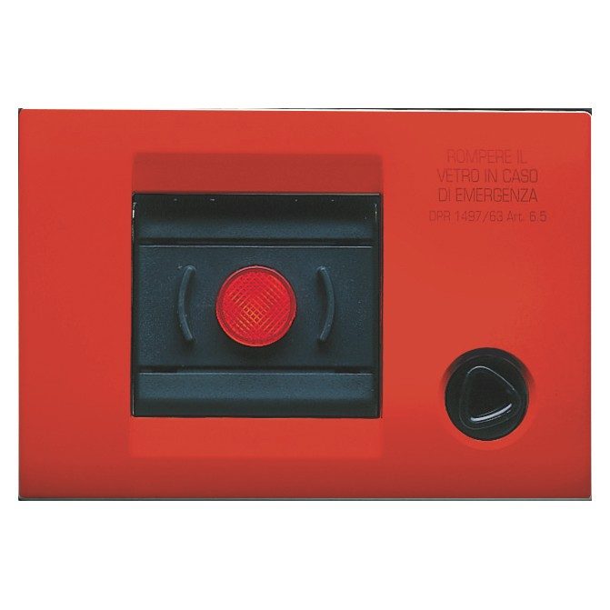  self-supporting wired plate for emercengy - ip40 - red - playbus