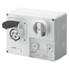 presa fissa interbloccata orizzontale - con fondo - con base portafusibili - 3p+n+t 32a 480-500v - 50/60hz 7h cbf - ip44