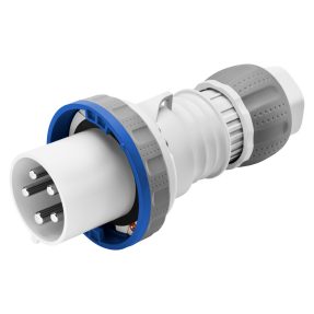 straight plug hp - ip66/ip67/ip68/ip69 - 2p+e 63a 200-250v 50/60hz - blue - 6h - mantle terminal