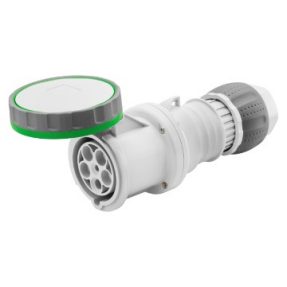 BASE MÓVIL RECTA HP - IP66/IP67/IP68/IP69 - 2P+T 125A MÁS QUE 50V 100-300HZ - VERDE - 10H - APRIETE INDIRECTO