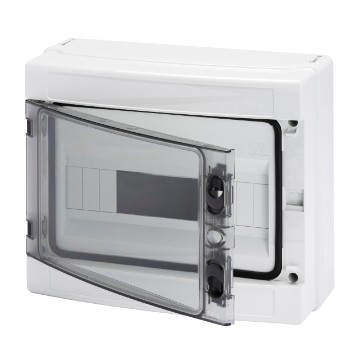 Quadros de electricidade predispostos para alojamento de réguas de terminais Porta transparente fumê - paredes lisas - IP65