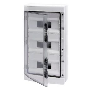 DISTRIBUTION BOARD WITH PANELS WITH WINDOW AND EXTRACTABLE FRAME - WITH TERMINAL BLOCK N 2 x [(3X16)+(11X10)] E 2 x [(3X16)+(11X10)] - (12X3) 36M IP65
