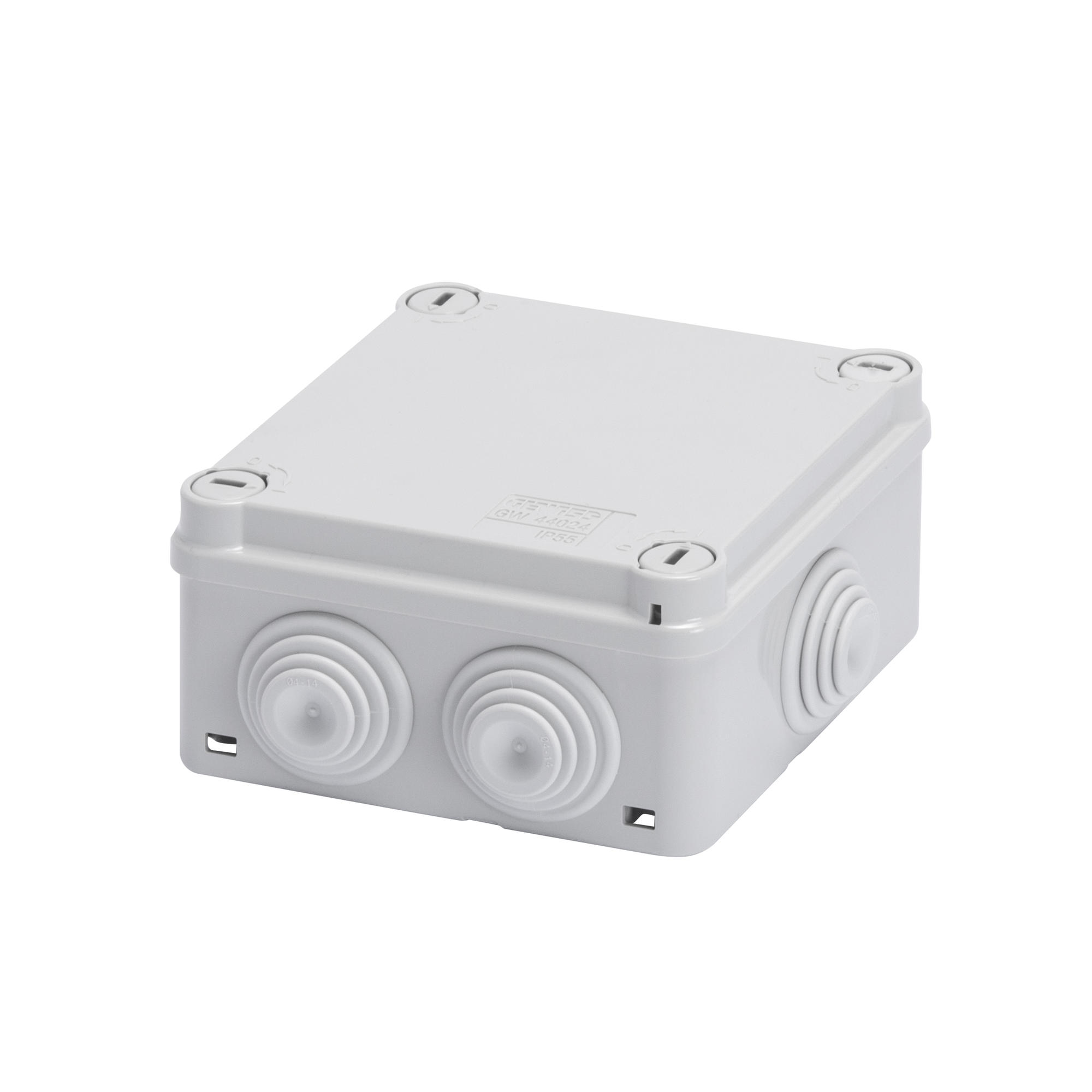 Caja para aparatos sistema de 3 plazas estaño gris RAL 7035 IP55 GW27043 Gewiss