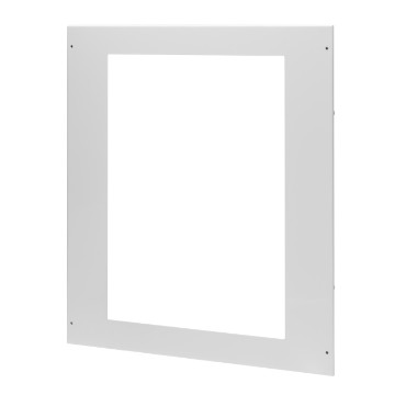 Panel inferior metálico con ventana para el kit multimedia y alarma antirrobo - Blanco RAL 9003