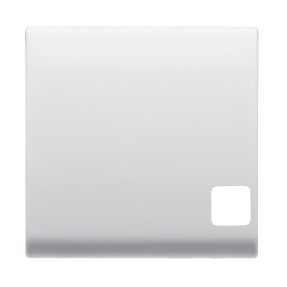 replaceable button key for push-button panel - to be completed with lens - 2 modules - satin white - chorusmart