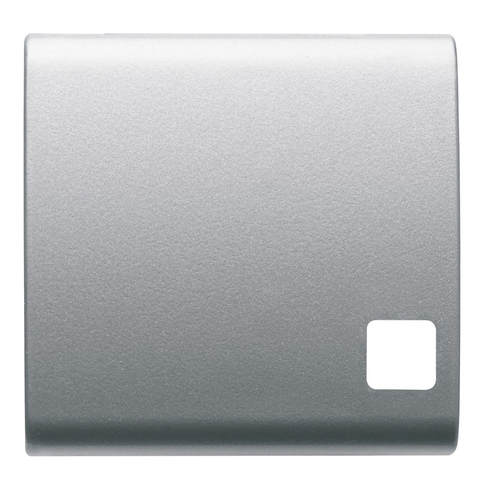  replaceable button key for push-button panel - to be completed with lens - 2 modules - titanium - chorusmart