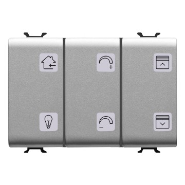 Botões de pressão de 6 canais KNX com símbolos intercambiáveis