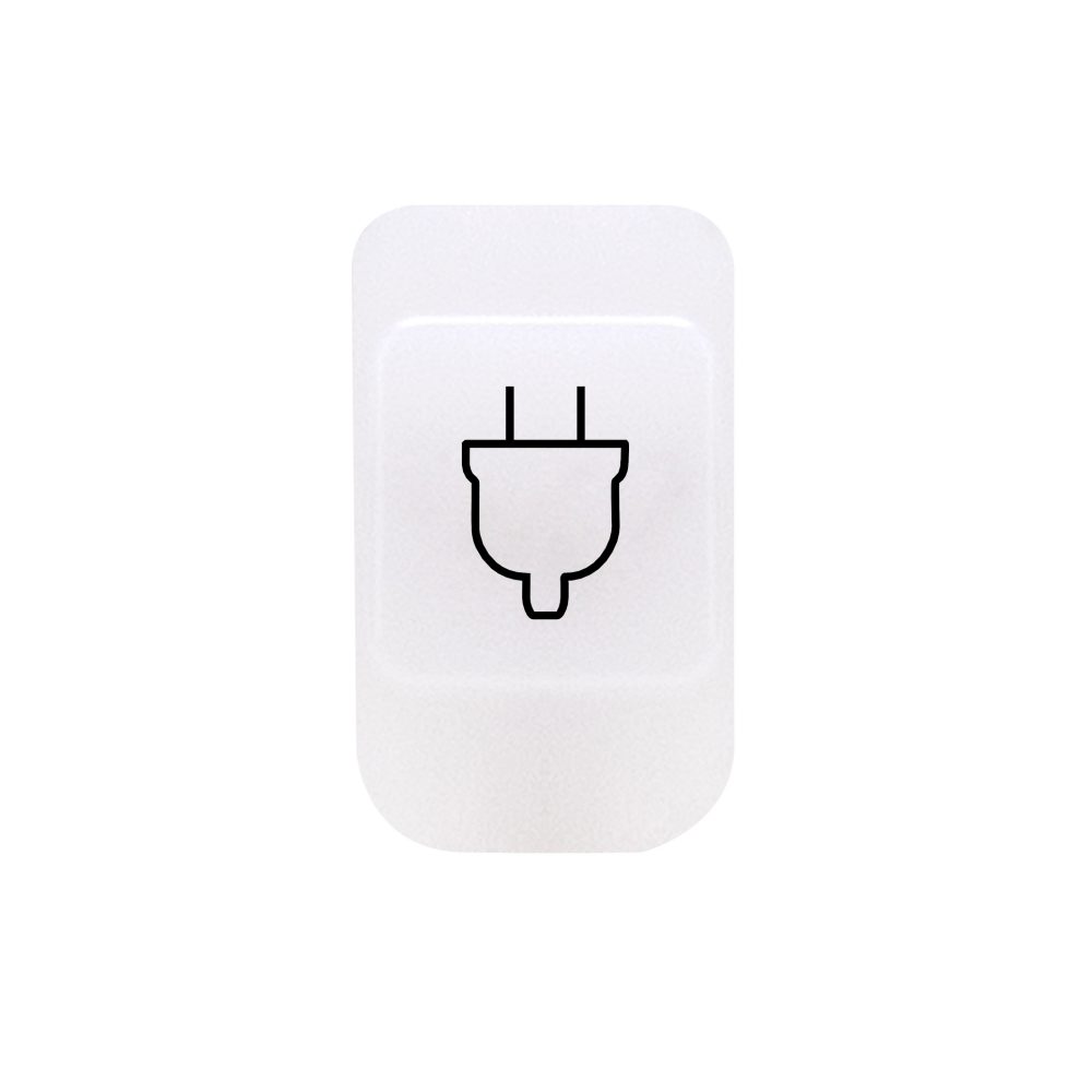  lens with illuminable symbol - socket-outlet
