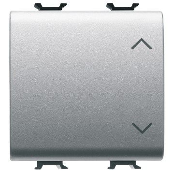  מפסק תריס ‎1P ‏‎250V ac - ‎10AX - רגיל - סמל מעלה-מטה - 2 מודולים - טיטניום - CHORUSMART