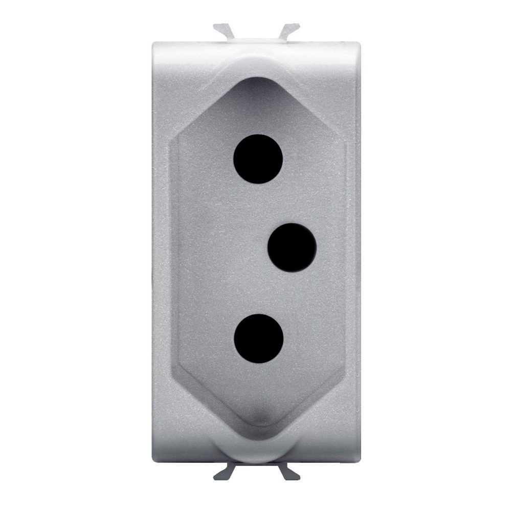  zásuvka dle jihoafrické normy 250 v ac – 2p+e 16 a – 1 modul – titan – chorusmart