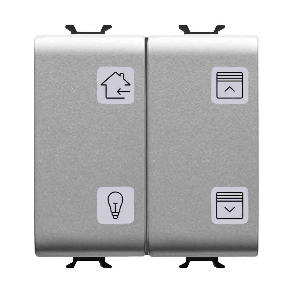  panel tlačítek s vyměnitelnými symboly – knx – 4 kanály – 2 moduly – titan – chorusmart