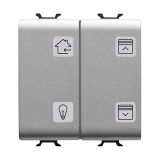 PUSH-BUTTON PANEL WITH INTERCHANGEABLE SYMBOLS - KNX - 4 CHANNELS - 2 ...