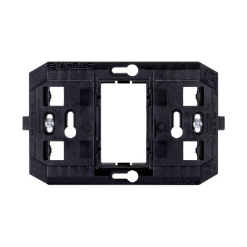 Supporti in materiale isolante per installazione di placche PLAYBUS / PLAYBUS YOUNG su scatole quadrate/rettangolari Supporti in materiale isolante per installazione di placche PLAYBUS / PLAYBUS YOUNG su scatole quadrate/rettangolari