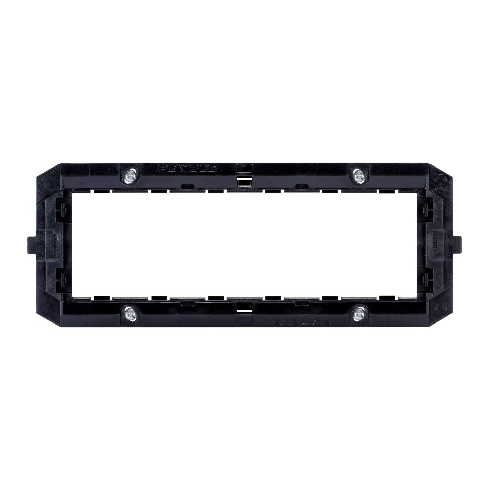 supporto in materiale isolante per installazione placche playbus/playbus young - 6 posti - blu - playbus