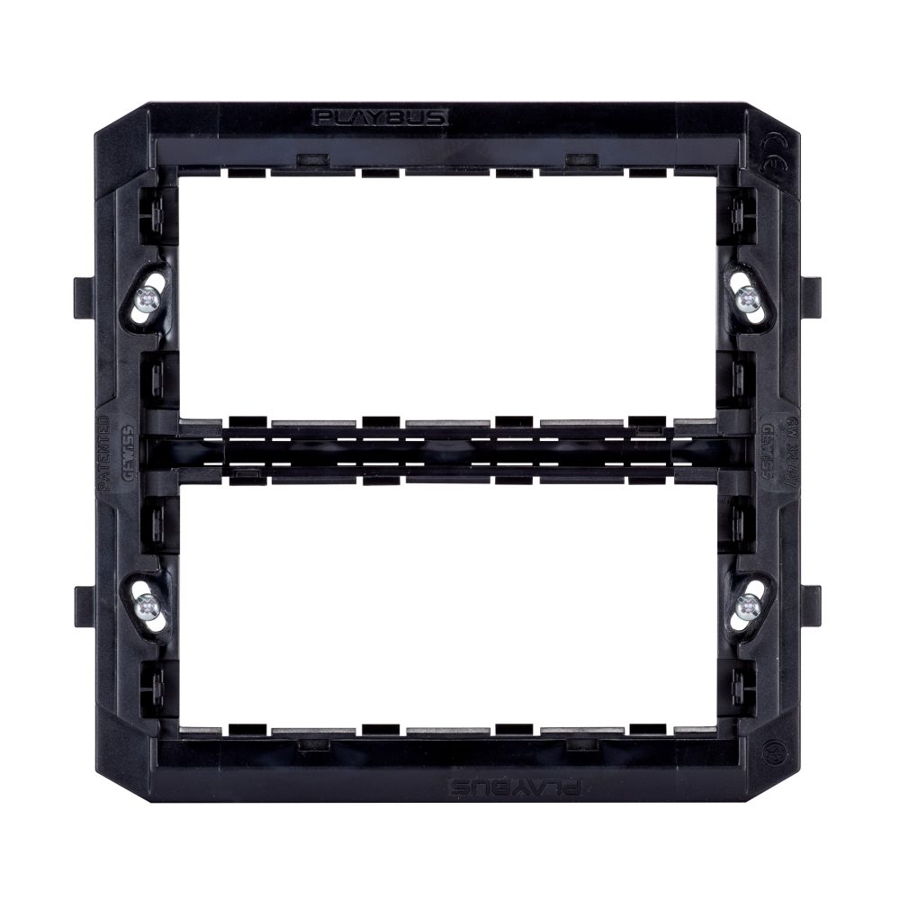  insulating supports for installation of playbus/playbus young plates - 8 gang (4+4 overlapping) - blu - playbus