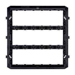 support en plastique pour installation plaques playbus/playbusyoung - 18 postes (6+6+6 superposés) - bleu - playbus