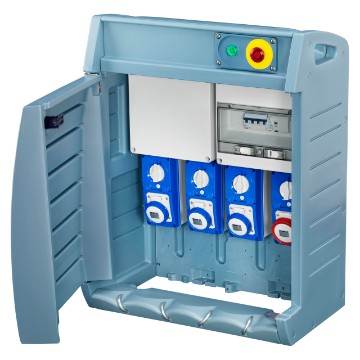 Q-BOX 4 - wired boards with interlocked sockets and fuse-holder equipped with fixed plug - IP55
