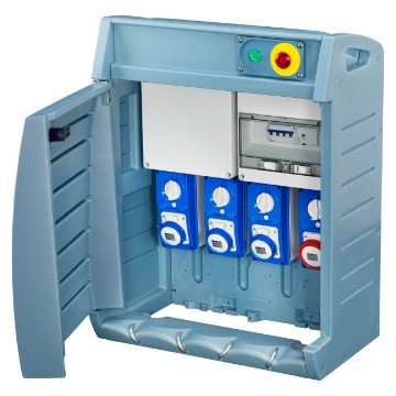 Q- BOX4 - Quadros de distribuição com tomadas interbloqueadas CBF e alimentação através de régua de terminais - IP55