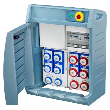 Q-BOX 4 - Щиты, укомплектованные розетками IEC 309, с клеммным блоком - IP55 Q-BOX 4 - Щиты, укомплектованные розетками IEC 309, с клеммным блоком - IP55