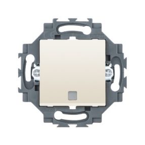 AUSSCHALTER 1P 250V ac - STECKKLEMMEN - 10AX - BELEUCHTET - MIT AUSTAUSCHBAREN NEUTRALER LINSE - CREMEWEISS - DAHLIA