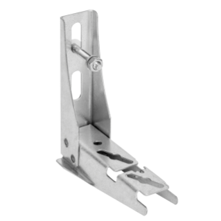CSUM UNIVERSAL SURFACE-MOUNTING SUPPORT WITH INTEGRATED WALL PLUG - LENGHT 200 MM - MAX LOAD 70 KG - FINISHING: Z 275