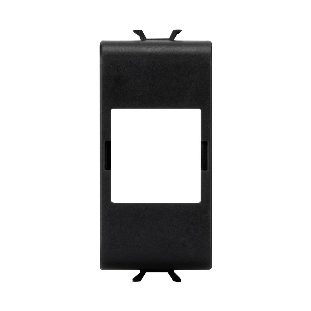  zentralplatte für rj45-module - typ systimax commscope - 1 modul - schwarz satiniert - chorusmart