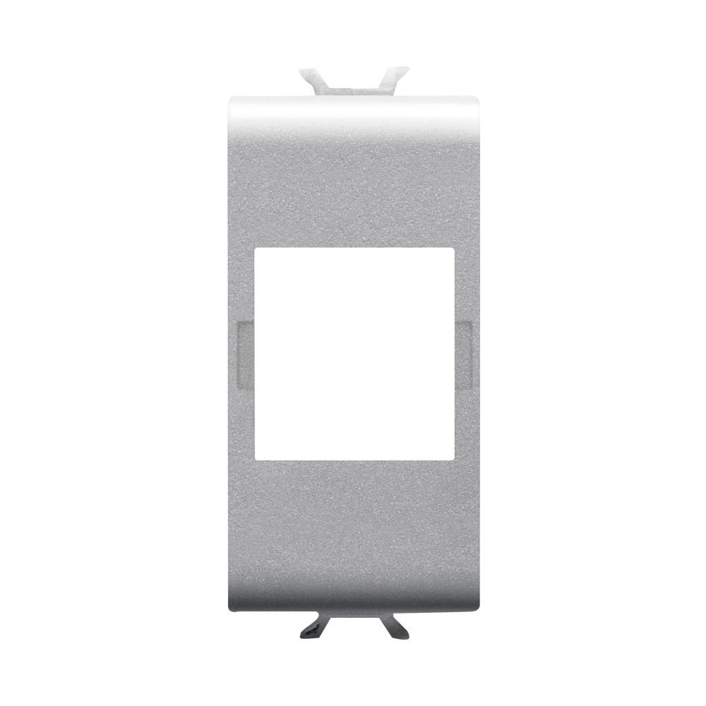  adaptador para alojar conectores de datos - tipo systimax commscope - 1 módulo - titanio - chorusmart