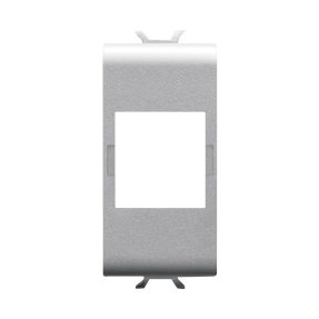 adaptador para alojar conectores de datos - tipo systimax commscope - 1 módulo - titanio - chorusmart