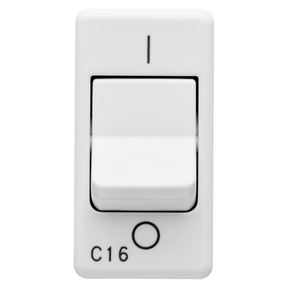  kismegszakító 230v ac - 1p 16a 3ka c karakterisztika - 1 modul - system white