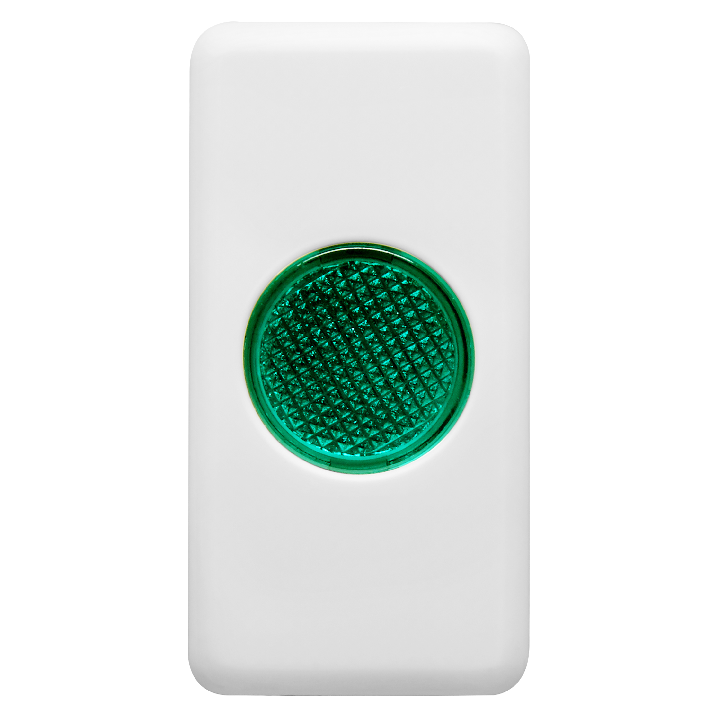 LAMPĂ INDICATOARE UNICĂ - 12/24/250V - VERDE - 1 MODUL - SISTEM