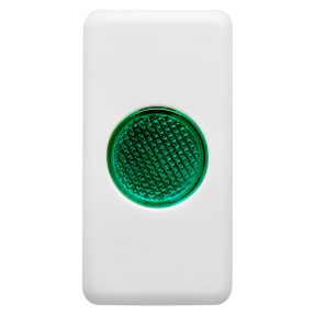 single indicator lamp - 12/24/250v - green - 1 module - system white