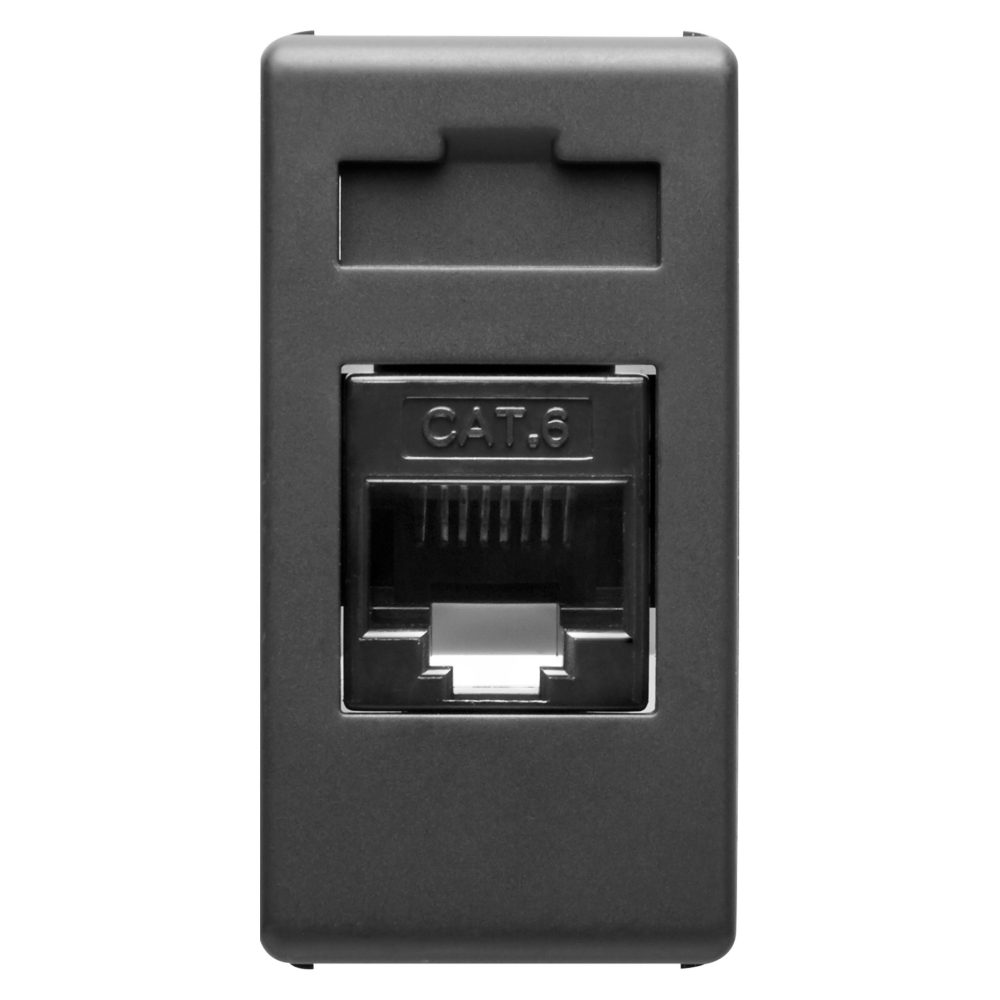  konektor rj45 – 4 páry – kategorie 6 – utp – beznástrojový – 1 modul – system – černá