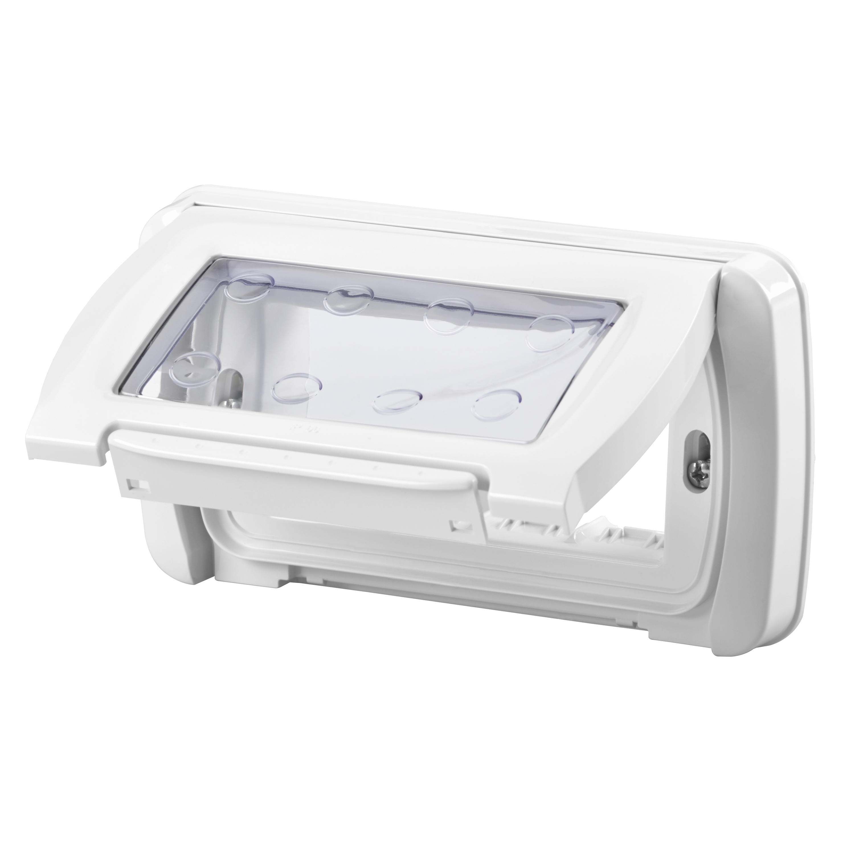 RiteAV Placca A Muro 1 Banda Legno/Bianco Con 2 Porte - Cat6 Schermato E Coassiale (Staffa Inclusa)