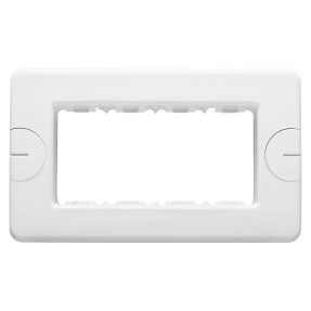 compact-abdeckrahmen - einbaurahmen - 4 einsätze - wolkenweiss - system