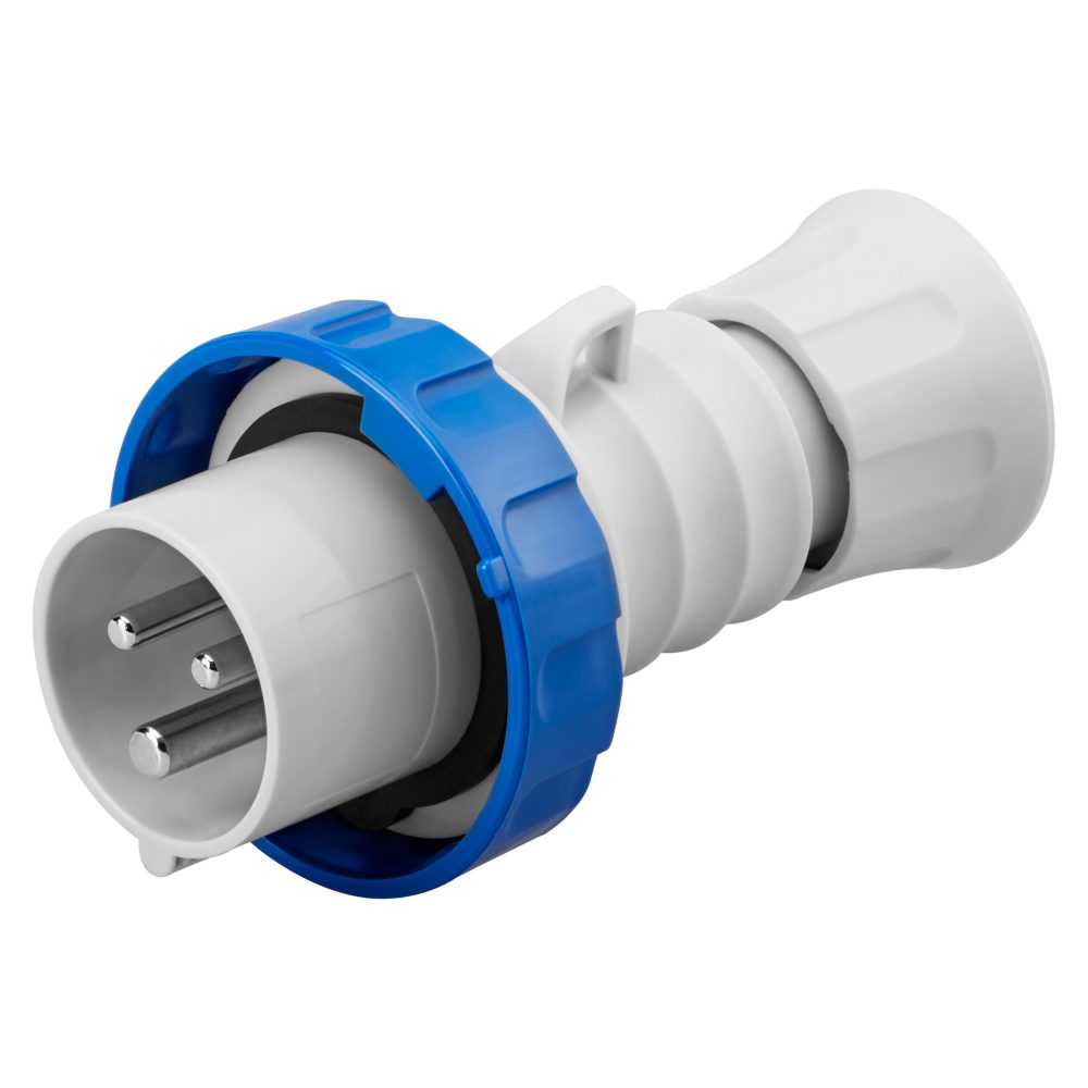  stecker hp - ip66/ip67/ip68/ip69 - 2p+e 16a 200-250v 50/60hz - blau - 6h - schraubkontakten