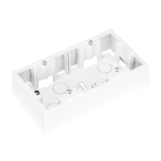 WALL MOUNTING BOX FOR DAHLIA PLATE - 2 GANG - WHITE