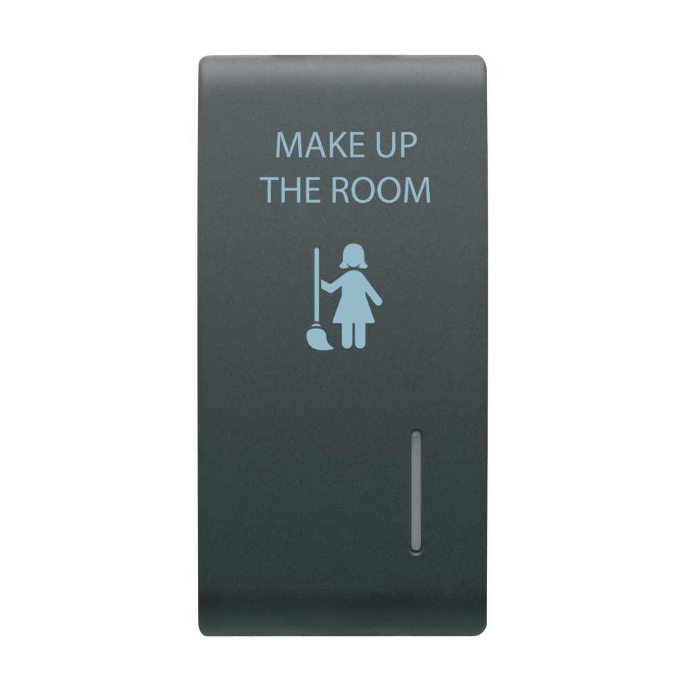  interchangeable button key - with diffuser - mur - 1 module - satin black - chorusmart