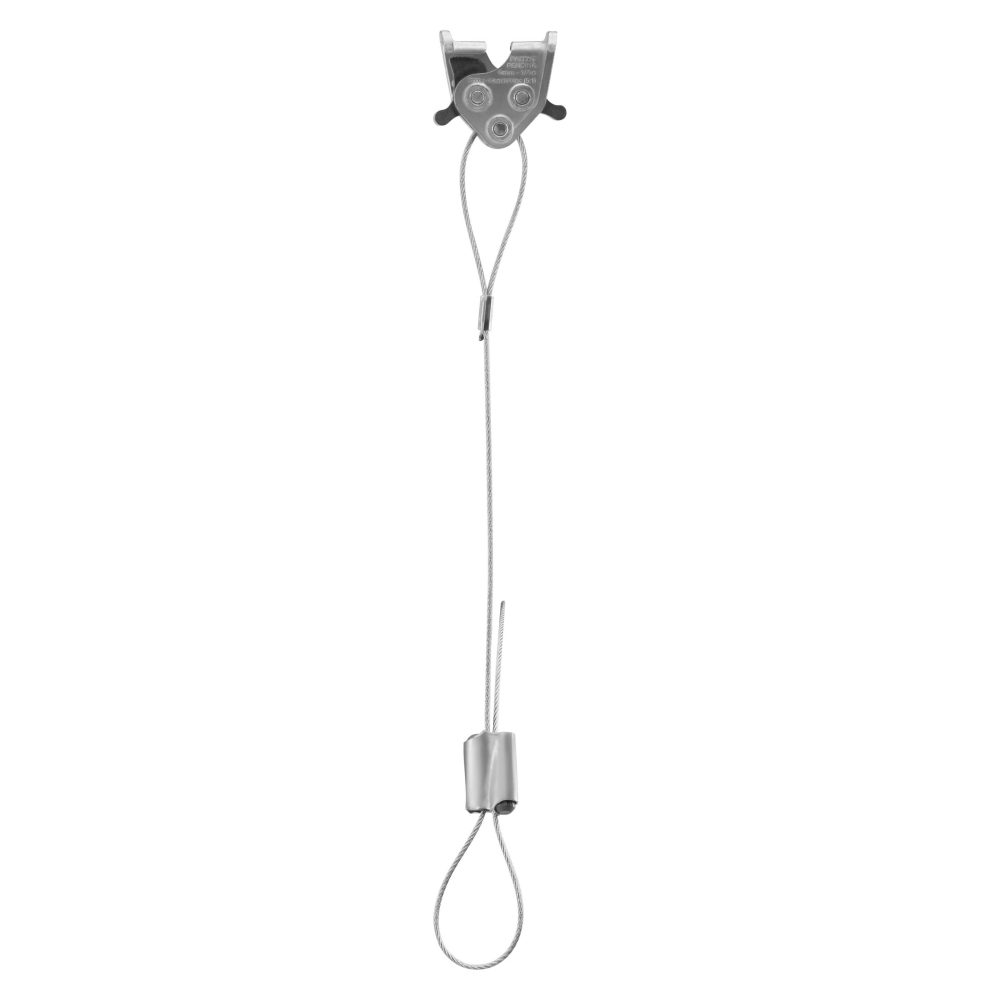 kit de suspension sous câble horizontal - clip + filin + galet - longueur 5000mm