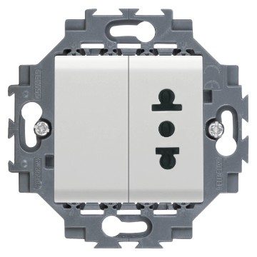  BASE ENCHUFE 2P+T10/16AEUR/USA DAHLIA/BL