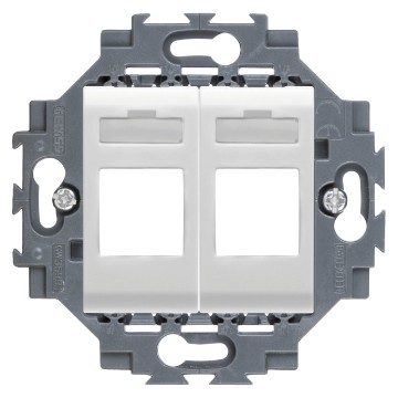  CONT VACIO DBL 2 RJ45 KEYSTONE DAHLIA/BL